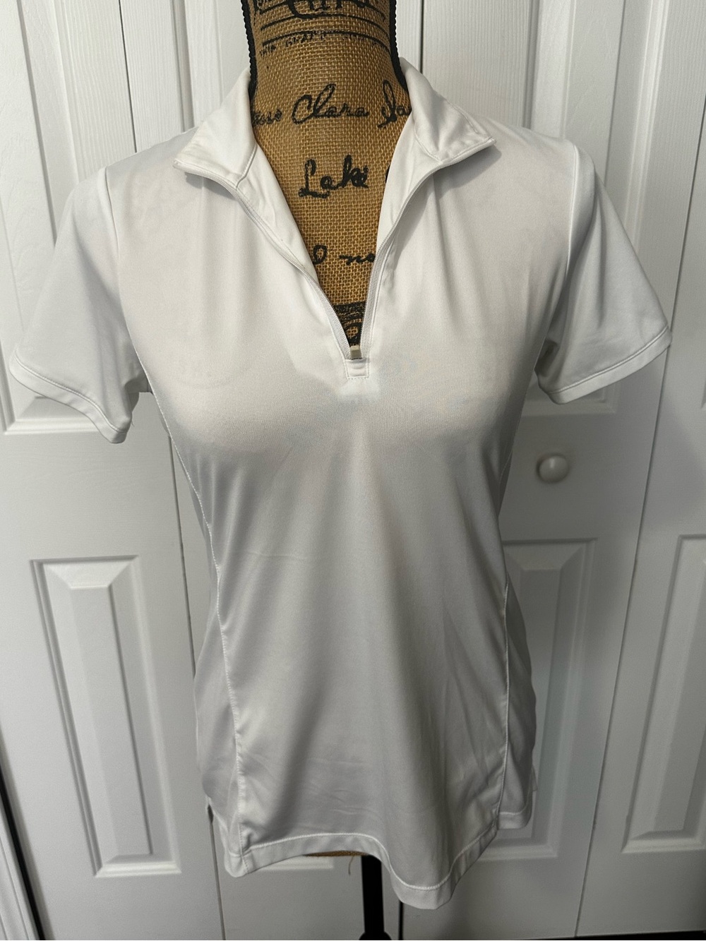 EP New York White Short Sleeve Golf Polo